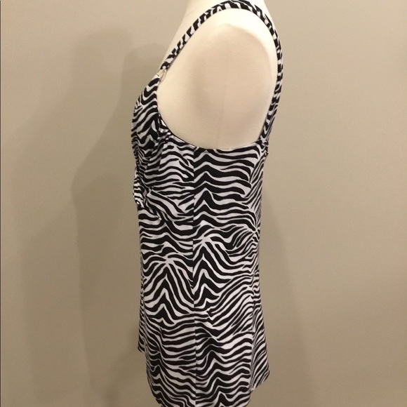 WHBM Black and White Striped Tank - Picture 7 of 14